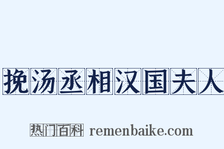 挽汤丞相汉国夫人是什么意思的图片